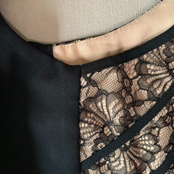 Adelyn Rae Cutout Lace Halter Cocktail Black Mini Date Night Dress Siren Wedding - Picture 10 of 14